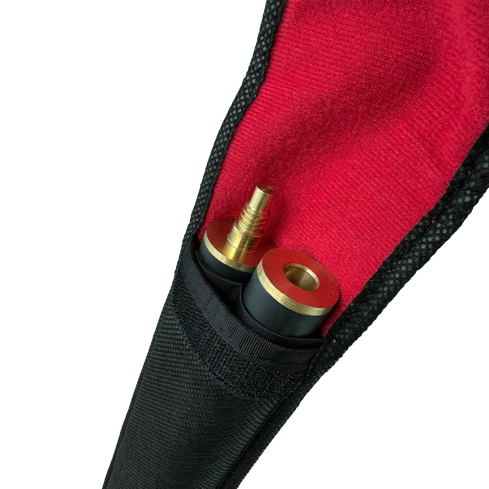 BCE Heritage Snooker/Pool Cue & Sleeve Set - 3/4 Cut - 3 Piece - 9.5mm Tip - 145cm - Black/Natural/Purple