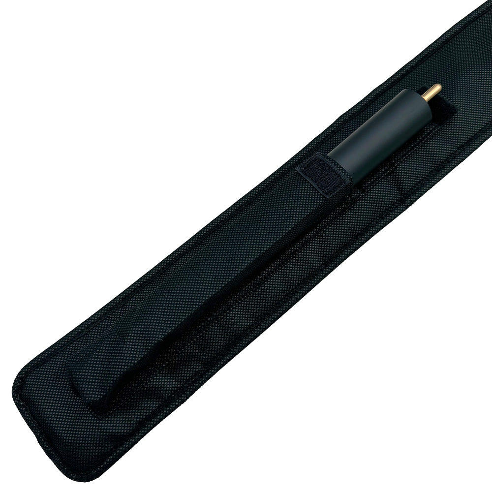 BCE Heritage Snooker/Pool Cue & Sleeve Set - 3/4 Cut - 3 Piece - 9.5mm Tip - 145cm - Black/Natural/Purple