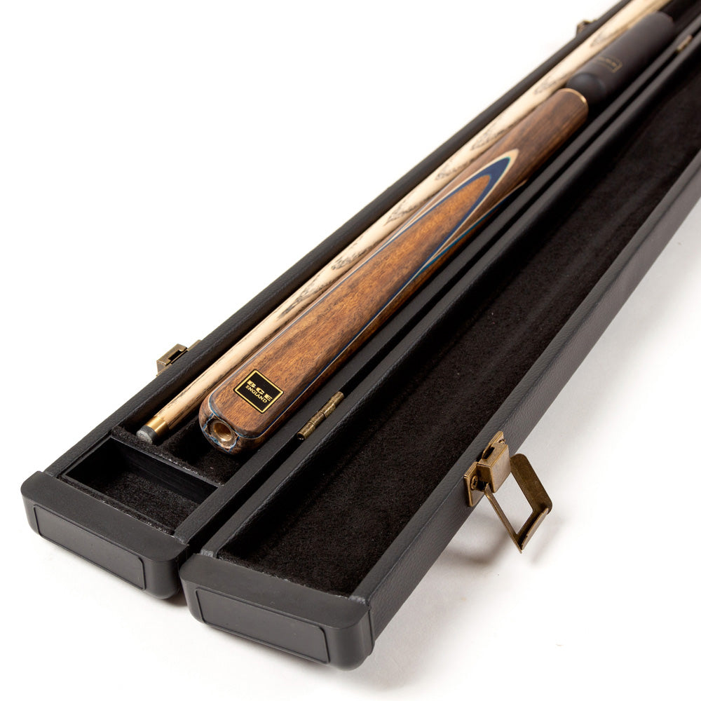 BCE 3 Piece Snooker Cue 3/4 Cut- Exotic Wood Butt with 9.5mm Tip - 145cm - Blue/ Natural Wood