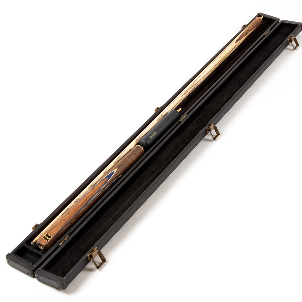 BCE 3 Piece Snooker Cue 3/4 Cut- Exotic Wood Butt with 9.5mm Tip - 145cm - Blue/ Natural Wood