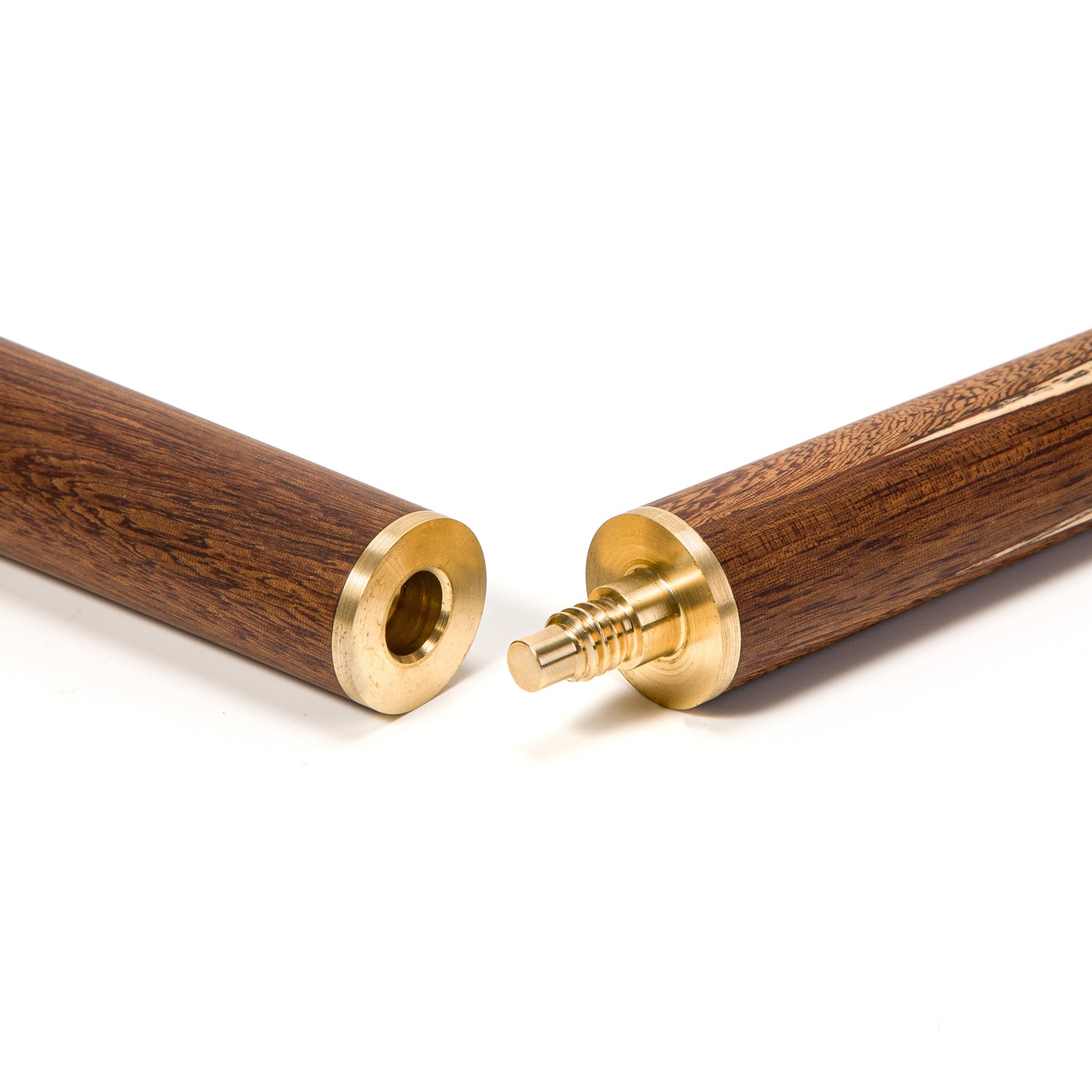 BCE C8L - 3 Piece English Pool Cue 3/4 Cut - Exotic Wood Butt with 9mm Tip - 145cm - Blue/ Natural Wood - with Deluxe Hard Case
