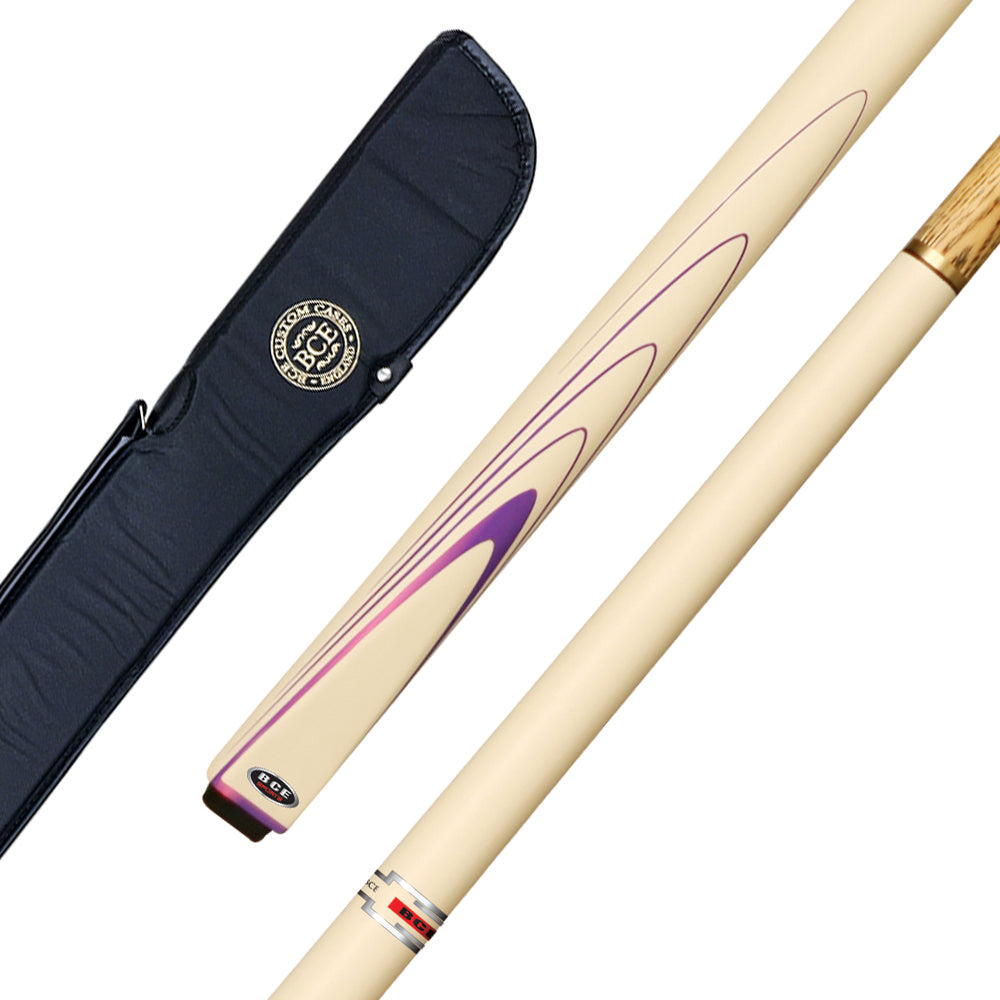 BCE Sports 2 Piece Snooker/Pool Cue - 1/2 Cut - 9.5mm Tip
