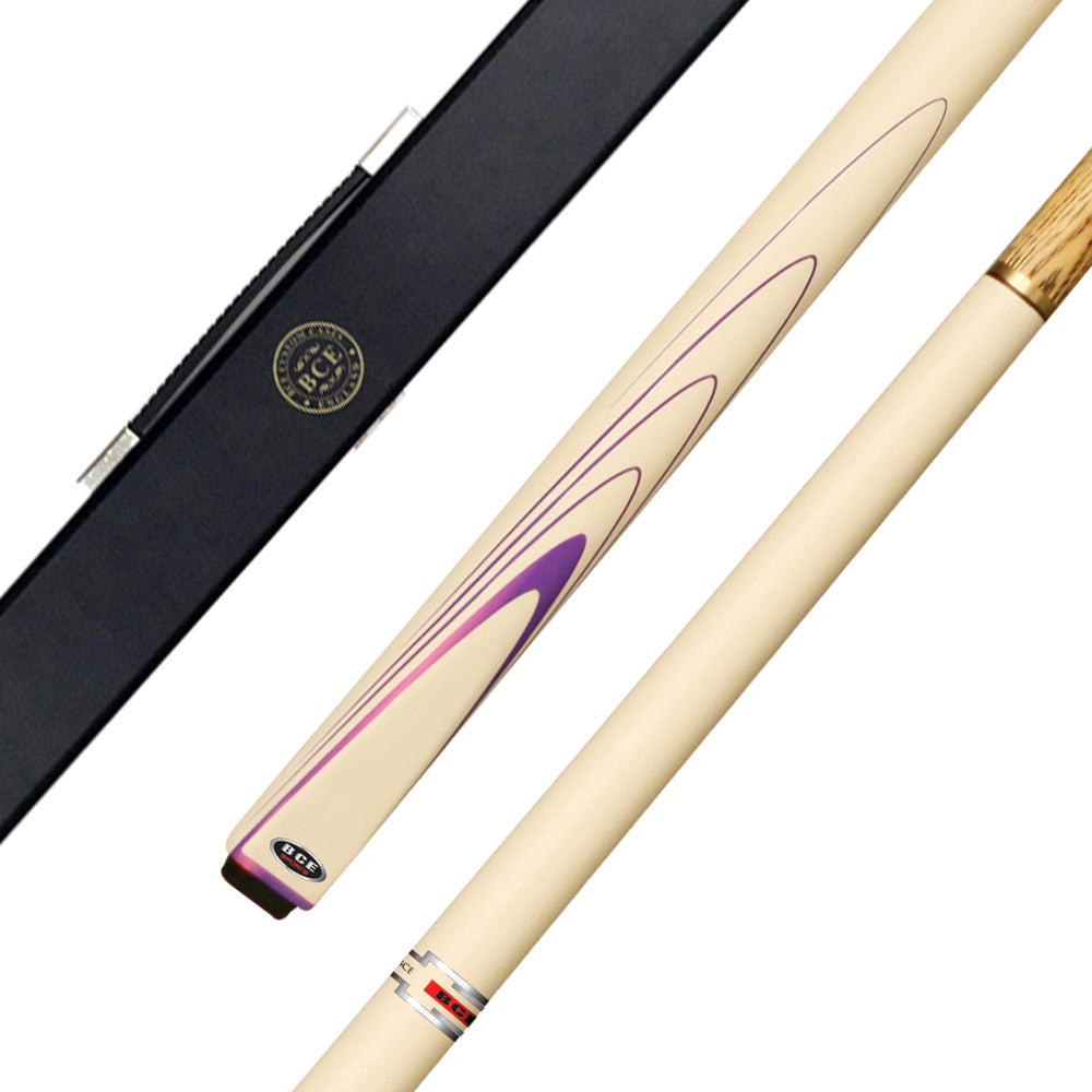 BCE Sports 2 Piece Snooker/Pool Cue - 1/2 Cut - 9.5mm Tip