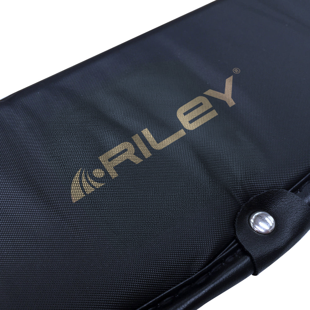 Riley Centurion American Pool Cue - Black - 13mm Tip and Leatherette Grip Section - 147cm