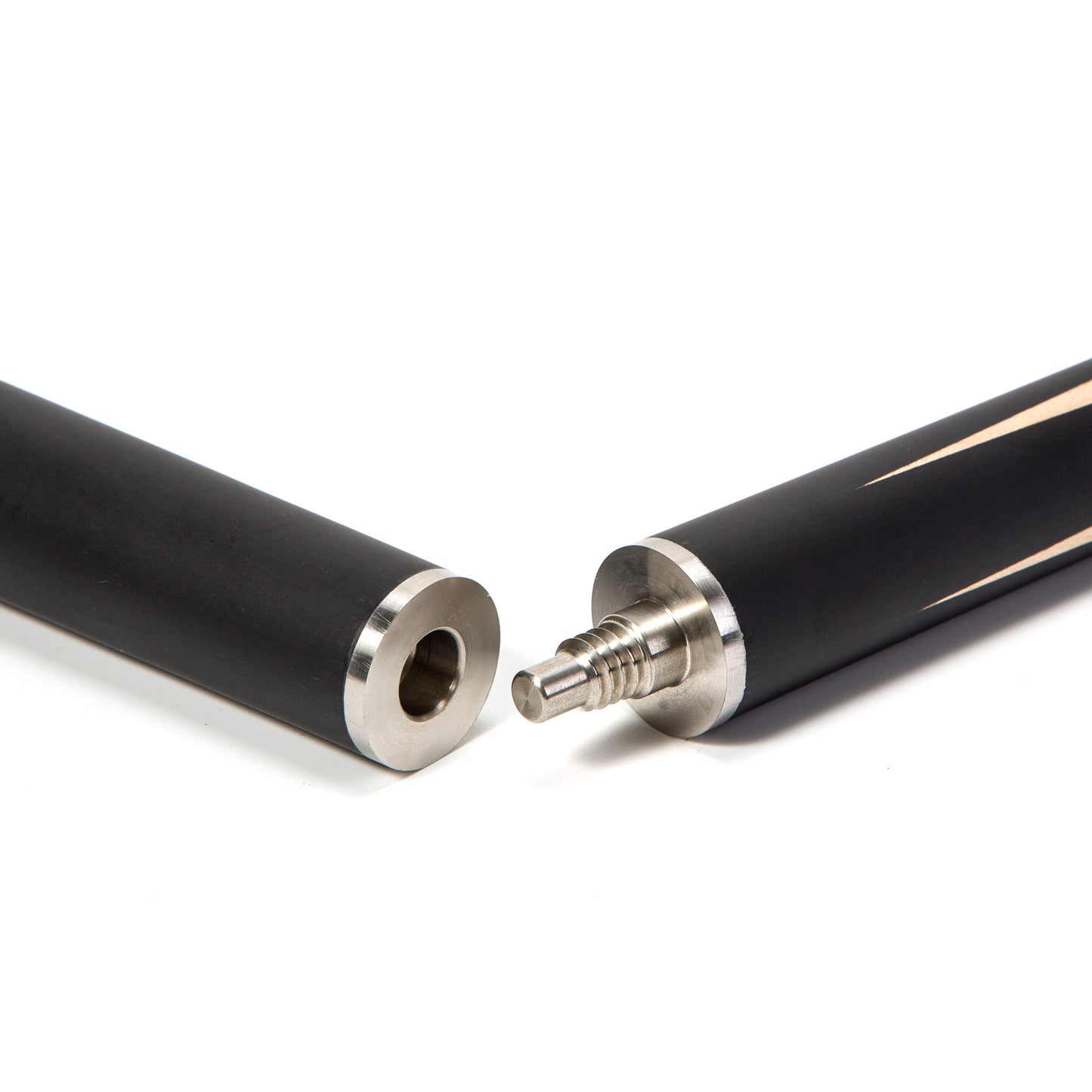 BCE C8L Victory Replica - 3 Piece English Pool Cue 3/4 Cut - Layered Ebonised Black Wood with 9mm Tip - 145cm - Black/ Blue - with Deluxe Hard Case