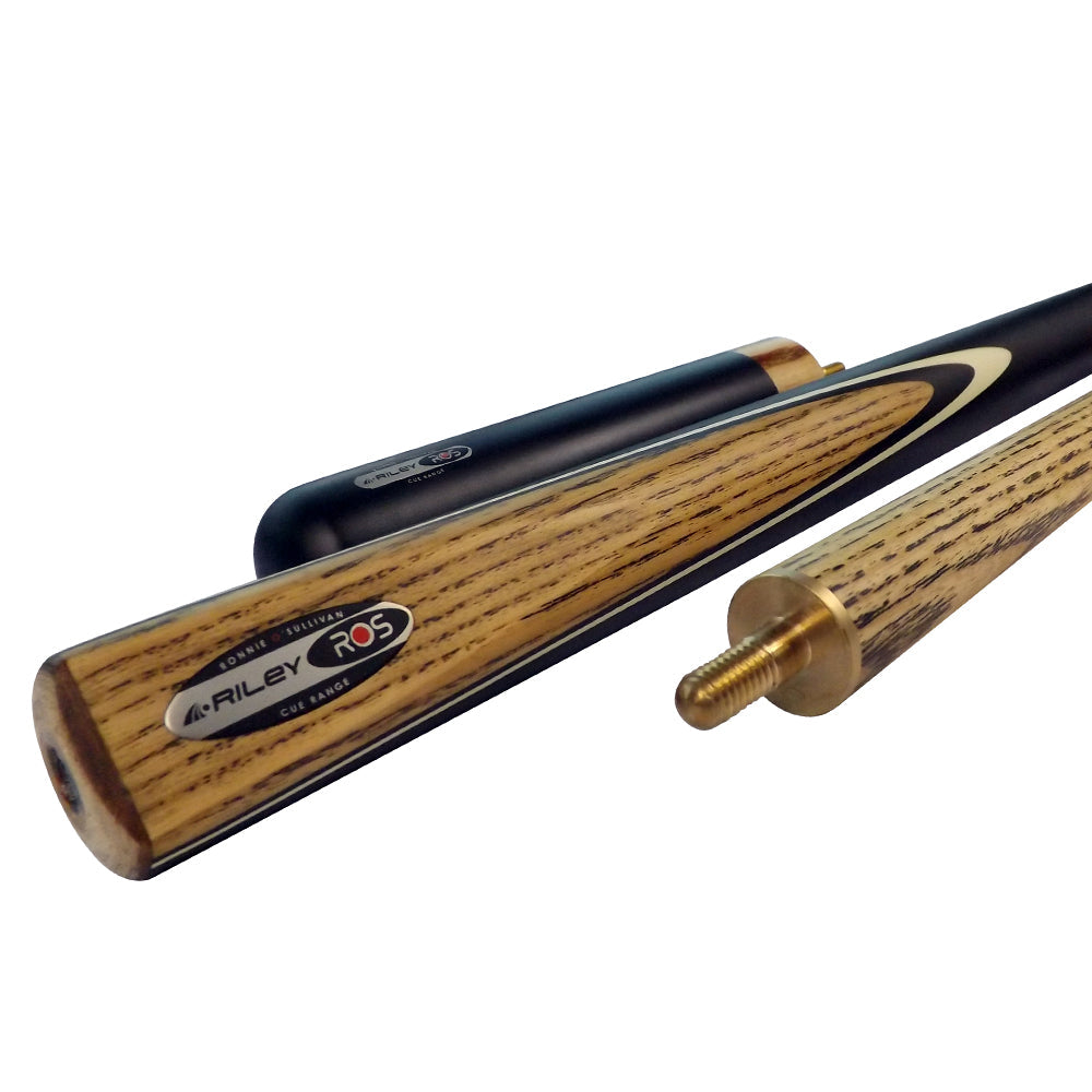Riley ROS 2 Piece Ash Snooker/Pool Cue with 6" Extension - Riley BCE