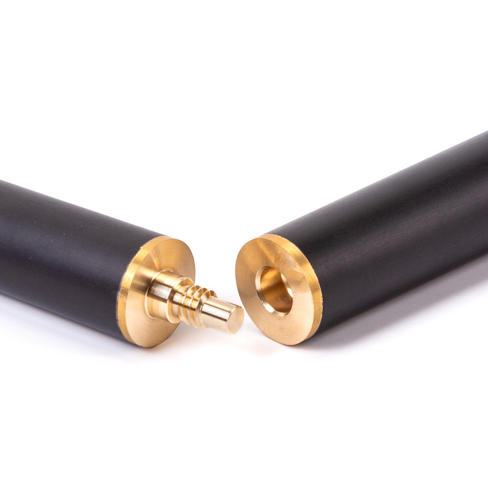 BCE Black Series - Mark Selby - 3 Piece Snooker Cue and Hard Case - 3/4 Cut Cue - Ebony Butt- 9.5mm Tip - 145cm - Black/ Green and White Marbleised Resin