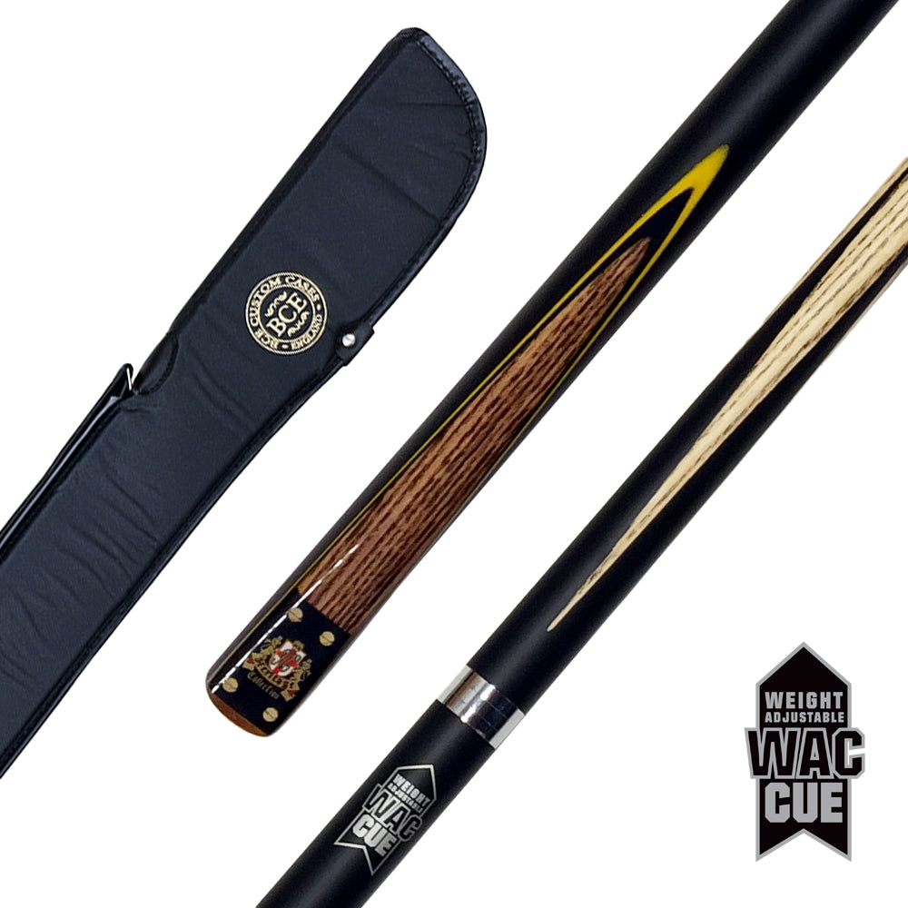 BCE Heritage WAC 2 Piece Snooker/Pool Cue - 1/2 Cut - 9.5mm Tip