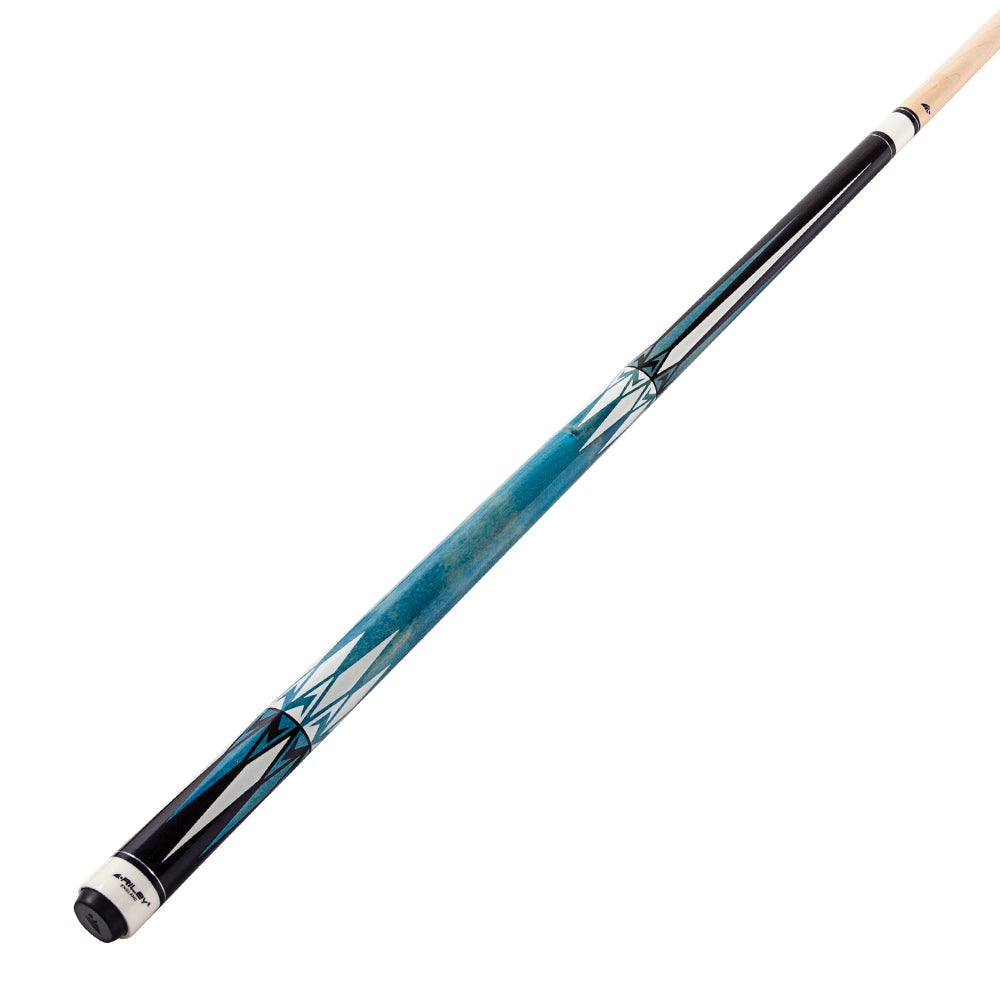 Riley American Pool Cue - Blue - 13mm Tip and Maple Grip Section - 147cm