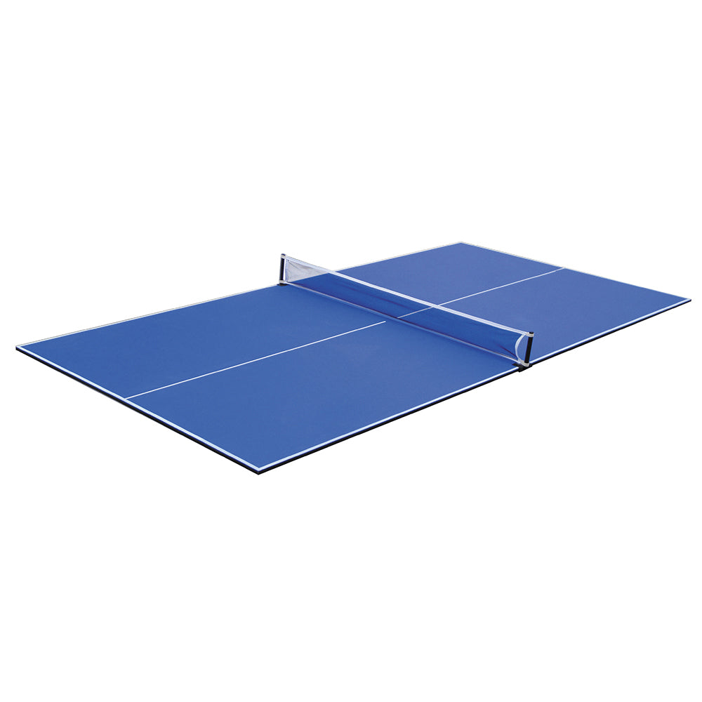 Riley 6ft Folding Pool Table with dartboard - Beech Finish with Blue Cloth - Folds Vertically - Free Table Tennis Top