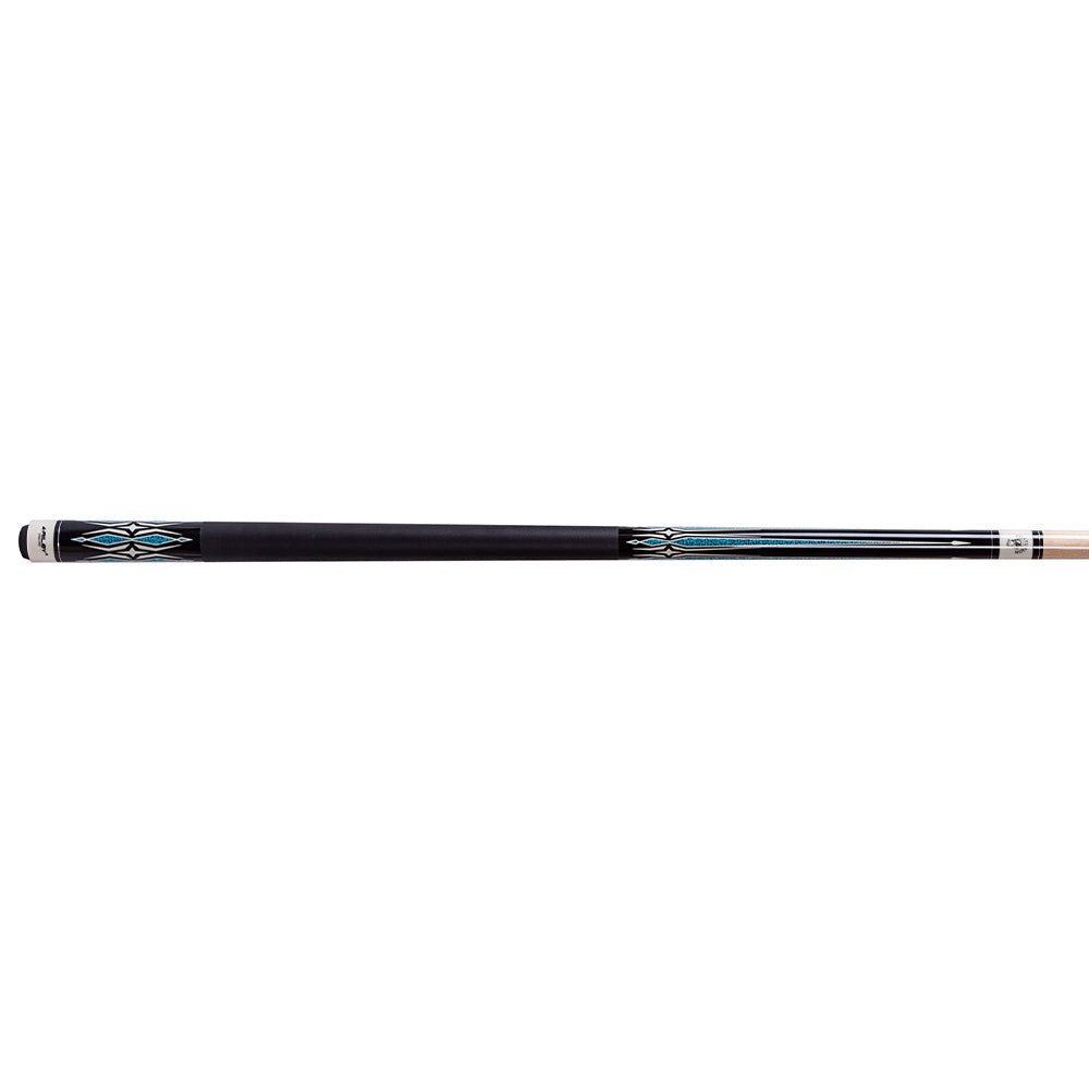 Riley Centurion American Pool Cue - Black - 13mm Tip and Leatherette Grip Section - 147cm
