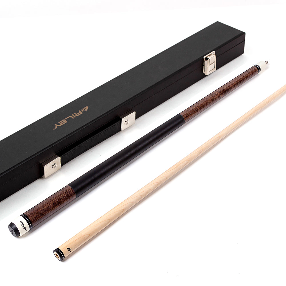 Riley American Pool Cue - Brown - 13mm Tip and Leatherette Grip Section - 147cm