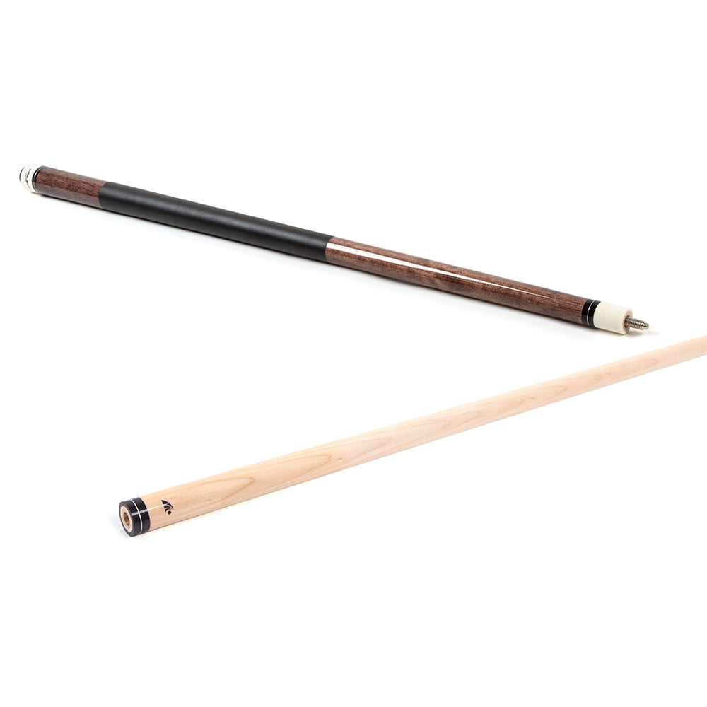Riley American Pool Cue - Brown - 13mm Tip and Leatherette Grip Section - 147cm