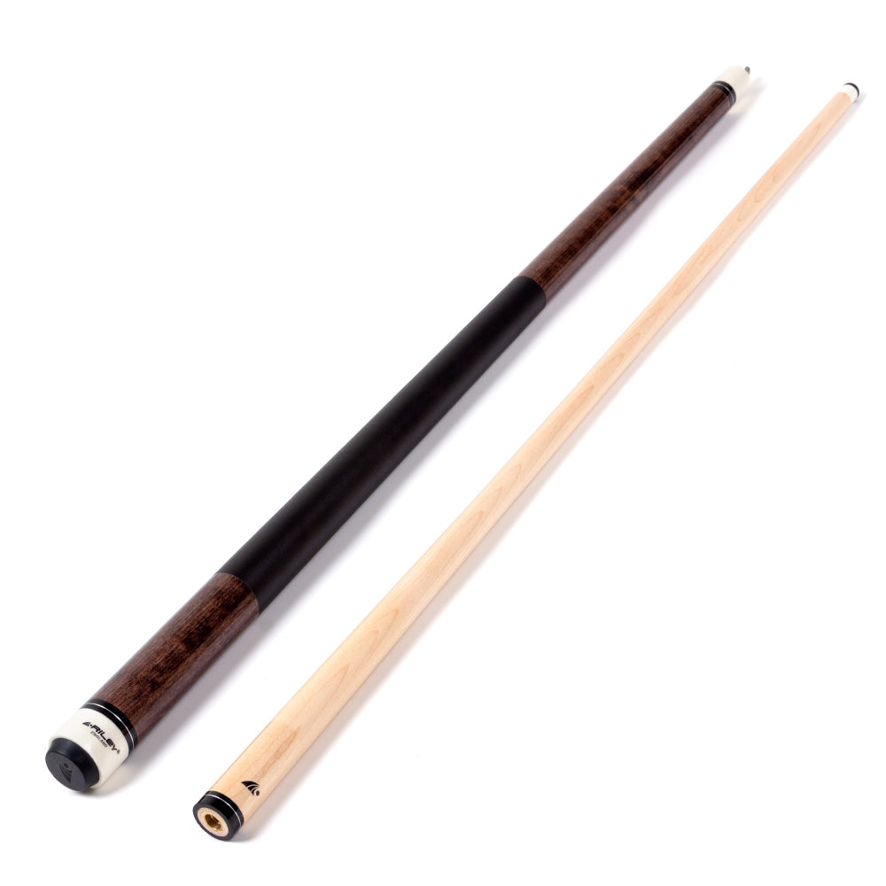 Riley American Pool Cue - Brown - 13mm Tip and Leatherette Grip Section - 147cm