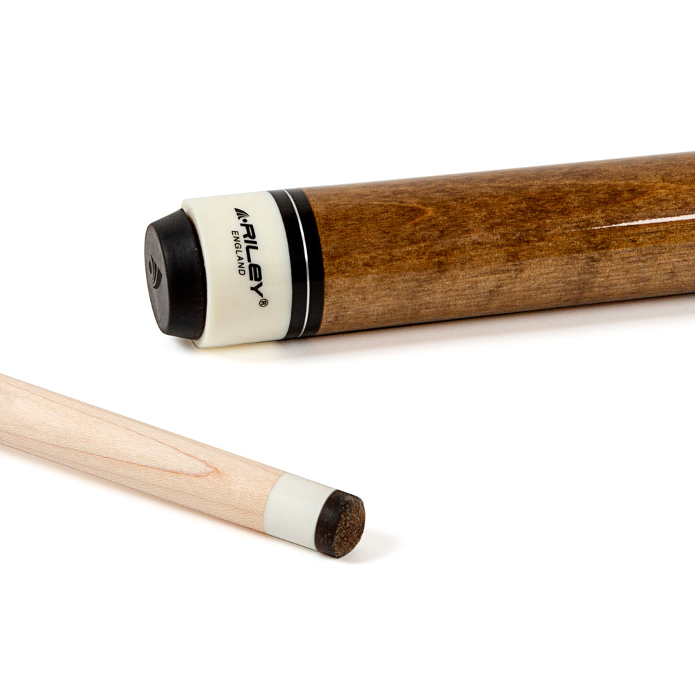 Riley American Pool Cue - Tan - 13mm Tip and Leatherette Grip Section - 147cm
