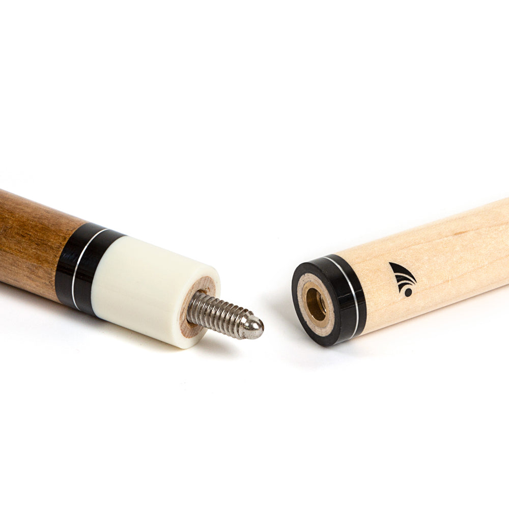 Riley American Pool Cue - Tan - 13mm Tip and Leatherette Grip Section - 147cm