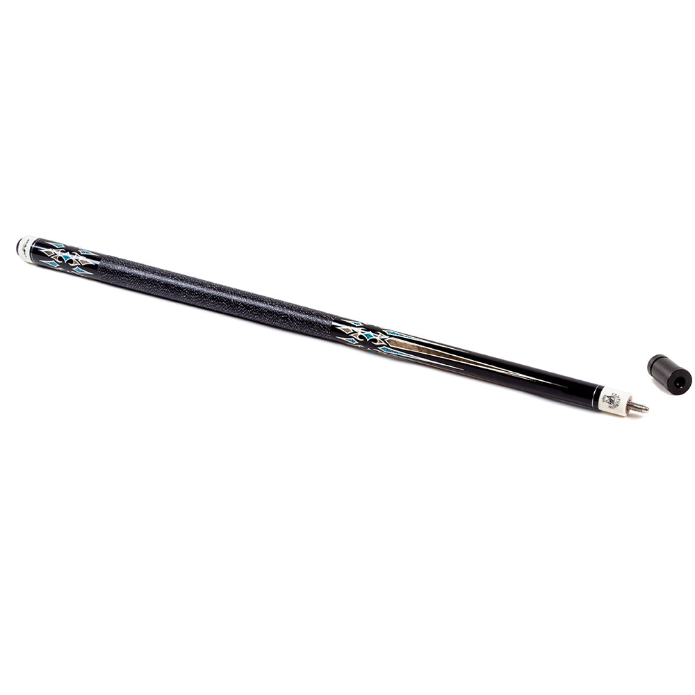 Riley Centurion American Pool Cue - Black - 13mm Tip and Linen Grip Section - 147cm