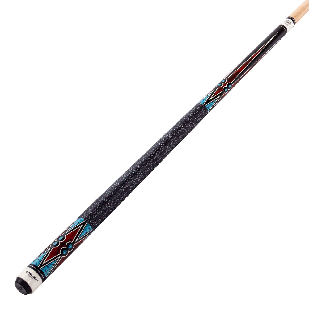 Riley Centurion American Pool Cue - Black - 13mm Tip and Linen Grip Section - 147cm