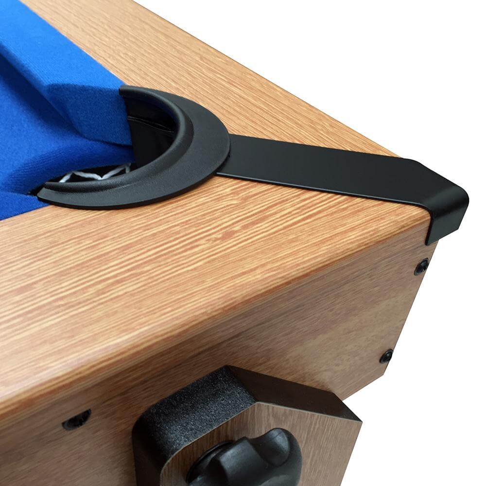 BCE 5ft Razor Folding 2 in 1 Pool Table with Table Tennis Top - Blue Cloth/ Oak Finish - Folds Flat