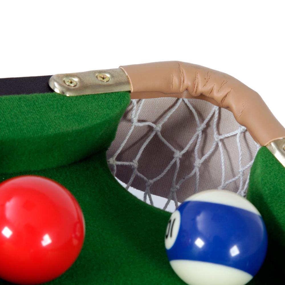 Riley 6ft 4 in 1 Folding Snooker Table - Snooker, Pool, Dartboard and Table Tennis Top - Black/Wood Effect with Green Cloth - Folds Vertically