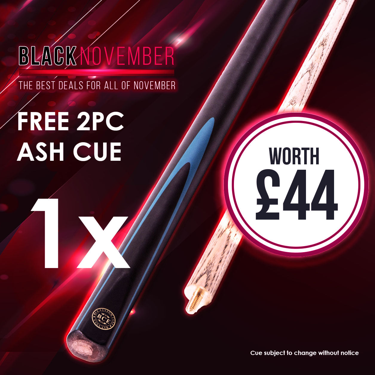 BCE 6ft American Pool Table - Black/Wood Effect with Blue Cloth - Fixed Leg - Ball Return System