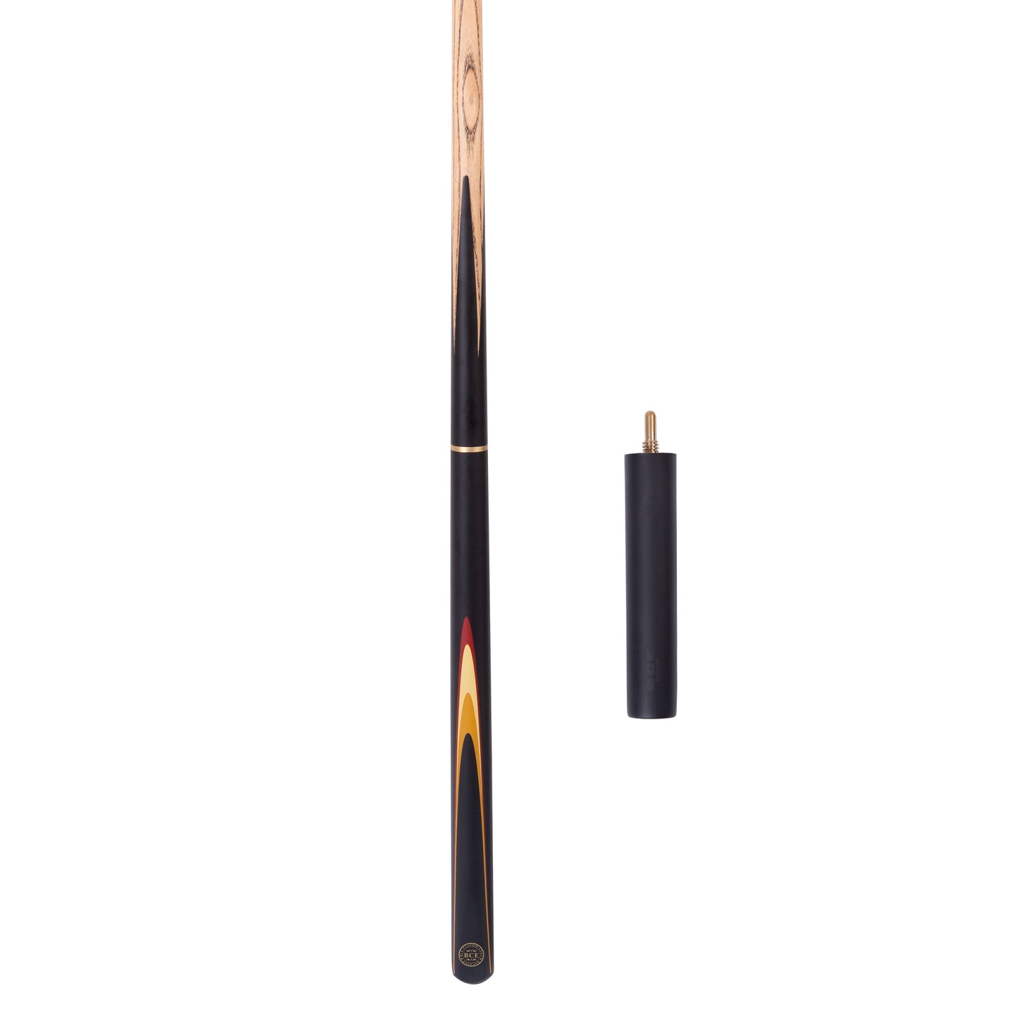 BCE Protege Series - 3/4 Cut Snooker/Pool Cue - 9.5mm Tip - 145cm - Black/Natural/Red/Cream/Orange