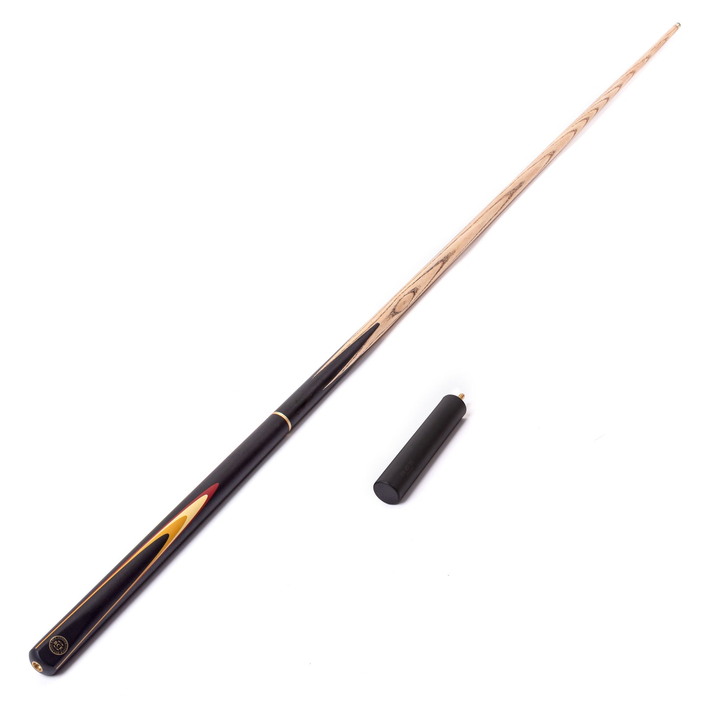 BCE Protege Series - 3/4 Cut Snooker/Pool Cue - 9.5mm Tip - 145cm - Black/Natural/Red/Cream/Orange