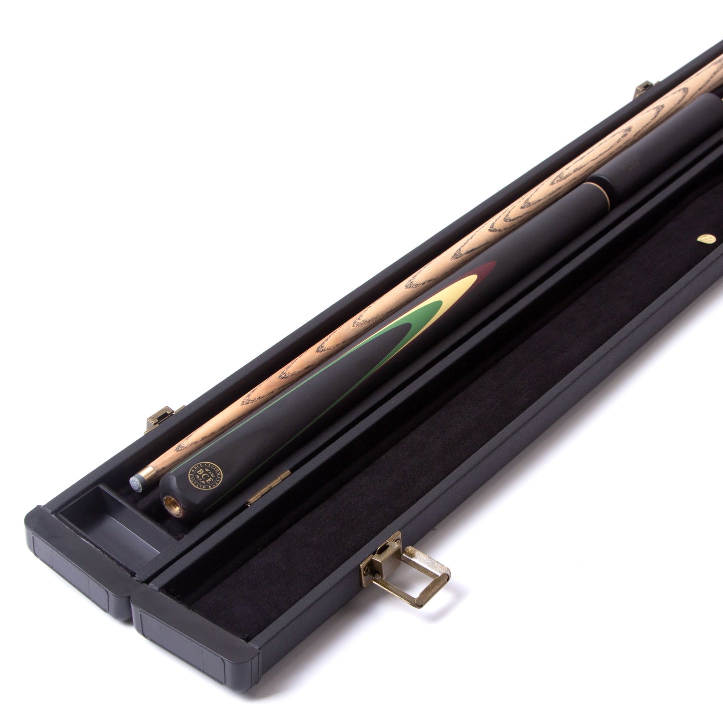 BCE Protege Series - 3/4 Cut Snooker/Pool Cue - 9.5mm Tip - 145cm - Black/Natural/Green/Cream/Burgundy