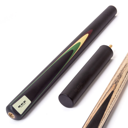 BCE Protege Series - 3/4 Cut Snooker/Pool Cue - 9.5mm Tip - 145cm - Black/Natural
