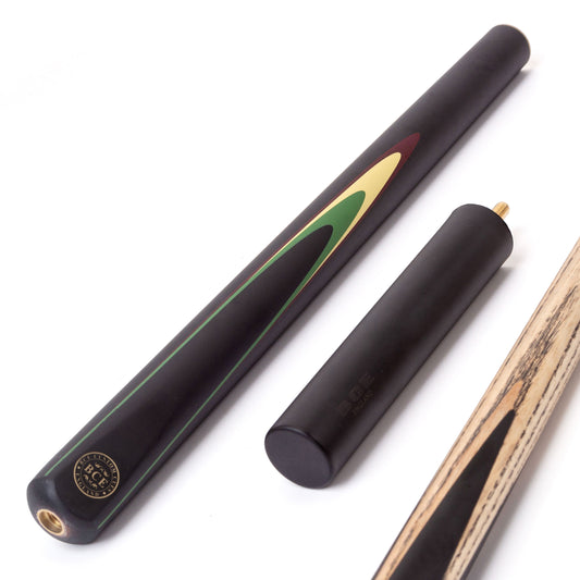 BCE Protege Series - 3/4 Cut Snooker/Pool Cue - 9.5mm Tip - 145cm - Black/Natural/Green/Cream/Burgundy