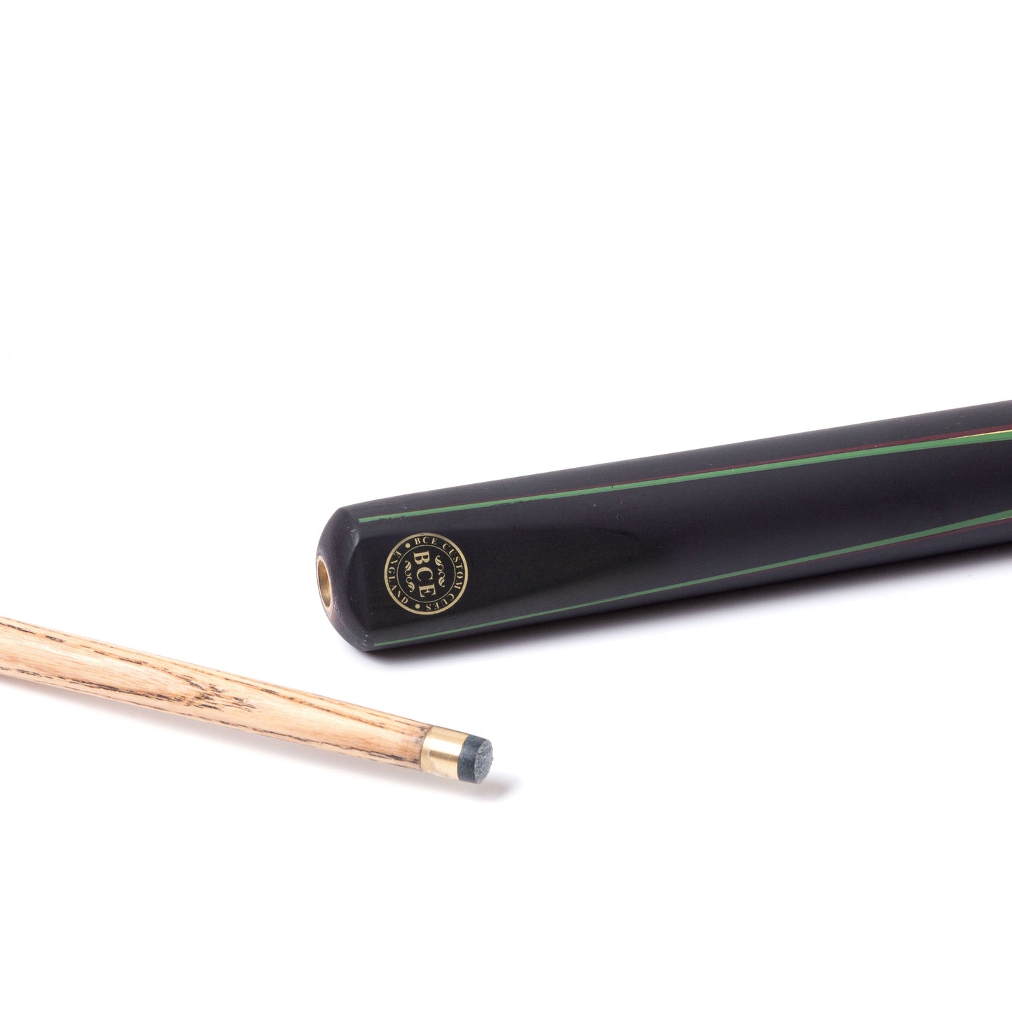 BCE Protege Series - 3/4 Cut Snooker/Pool Cue - 9.5mm Tip - 145cm - Black/Natural/Green/Cream/Burgundy