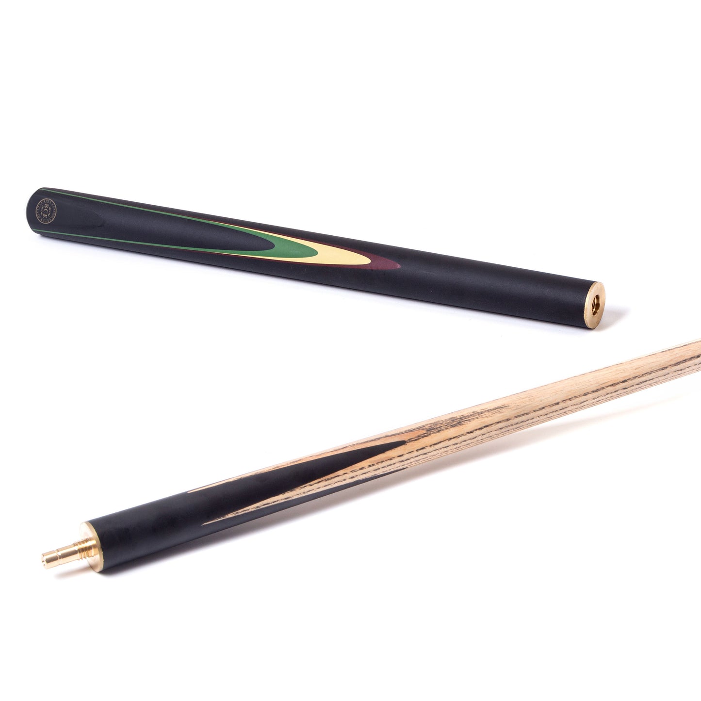BCE Protege Series - 3/4 Cut Snooker/Pool Cue - 9.5mm Tip - 145cm - Black/Natural/Green/Cream/Burgundy