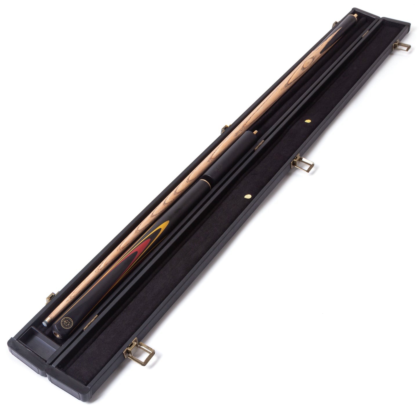 BCE Protege Series - 3/4 Cut Snooker/Pool Cue - 9.5mm Tip - 145cm - Black/Natural/Res/Orange