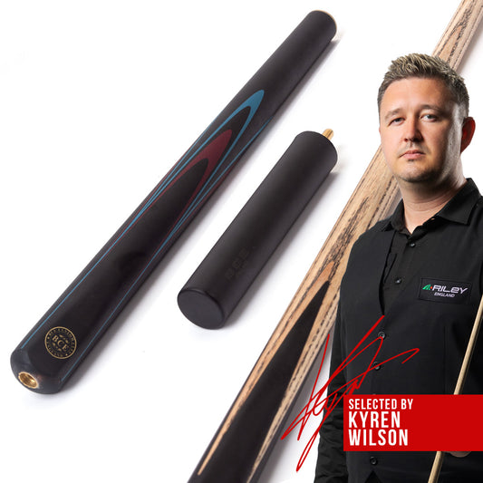 BCE Protege Series - 3/4 Cut Snooker/Pool Cue - 9.5mm Tip - 145cm - Black/Natural/Blue/Burgundy