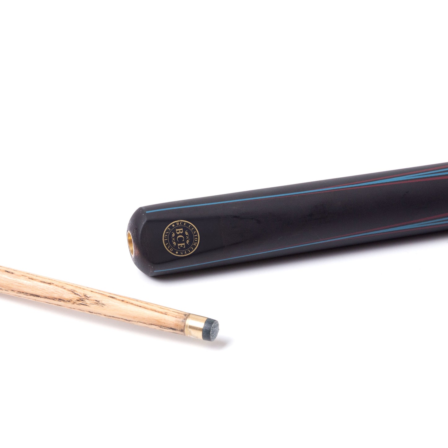 BCE Protege Series - 3/4 Cut Snooker/Pool Cue - 9.5mm Tip - 145cm - Black/Natural/Blue/Burgundy