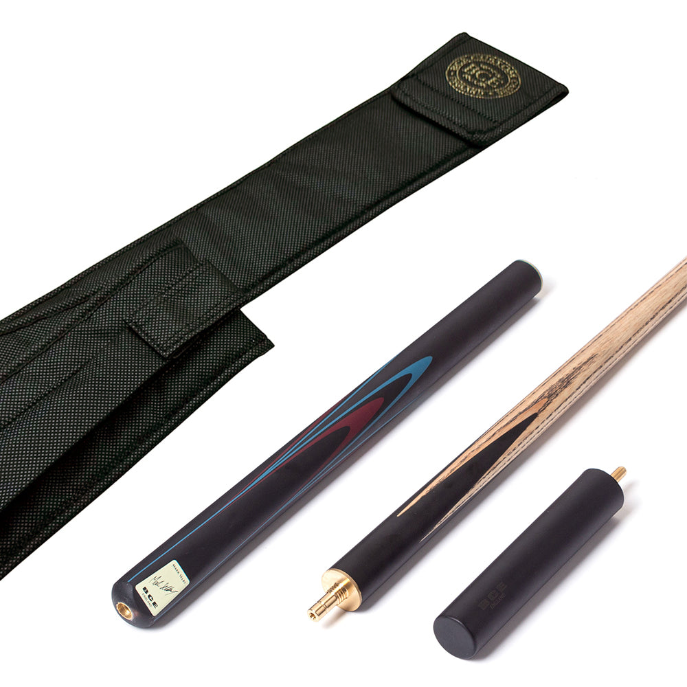BCE Mark Selby - 3/4 Cut Snooker/Pool Cue - 9.5mm Tip - 145cm - Black/Natural