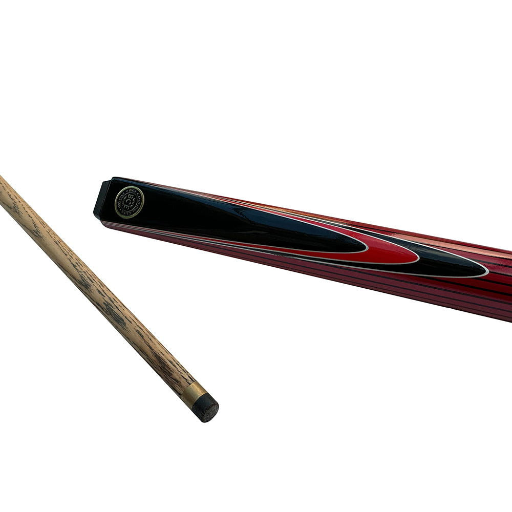 BCE Keyline Series 2 Piece Snooker/Pool Cue and Case Set - Red - Riley BCE