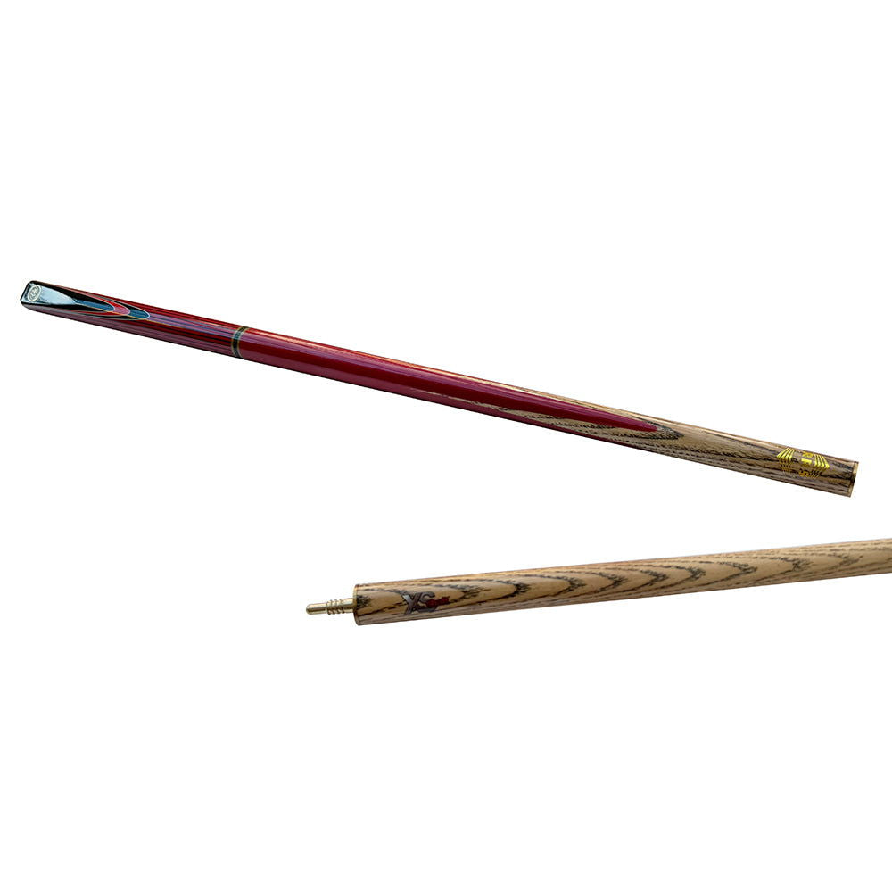 BCE Keyline Series 2 Piece Snooker/Pool Cue and Case Set - Red - Riley BCE