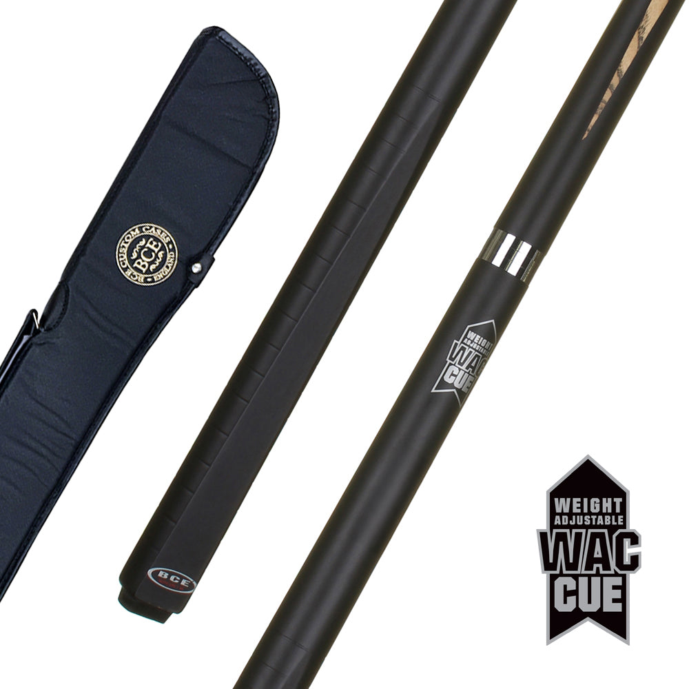 BCE Sports WAC 2 Piece Snooker/Pool Cue - 1/2 Cut - 9.5mm Tip