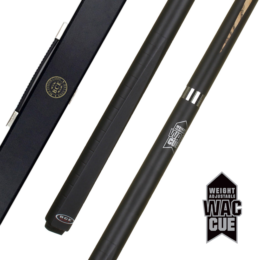 BCE Sports WAC 2 Piece Snooker/Pool Cue - 1/2 Cut - 9.5mm Tip