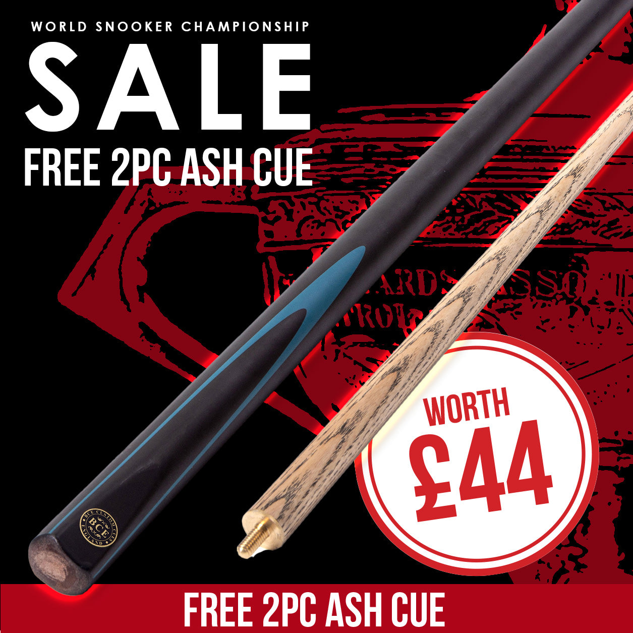 BCE 7ft Black Cat American Pool Table - Black/Wood Effect with Blue Cloth - Fixed Leg - Ball Return System