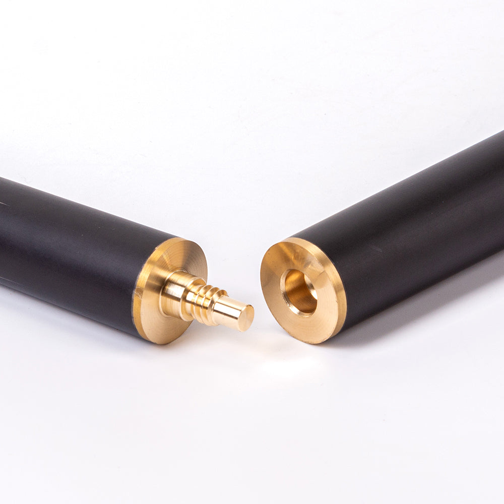 BCE Black Series - Mark Selby - 3 Piece Snooker Cue - 3/4 Cut Cue - Layered Ebonised Black Wood Butt - 9.5mm Tip - 145cm - Black/ Blue and White Marbleised Resin