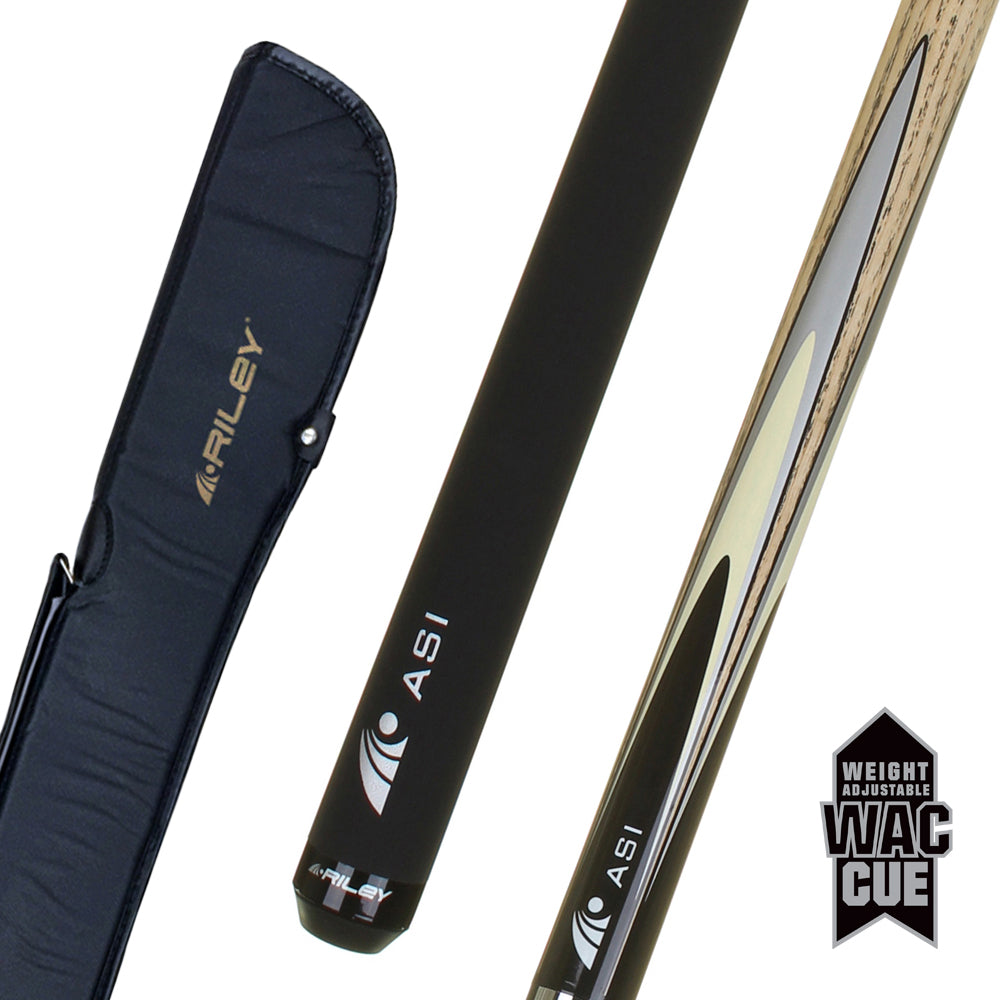 Riley ASi WAC 2 Piece Snooker/Pool Cue - 1/2 Cut - 9.5mm Tip