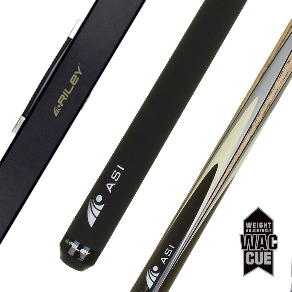 Riley ASi WAC 2 Piece Snooker/Pool Cue - 1/2 Cut - 9.5mm Tip