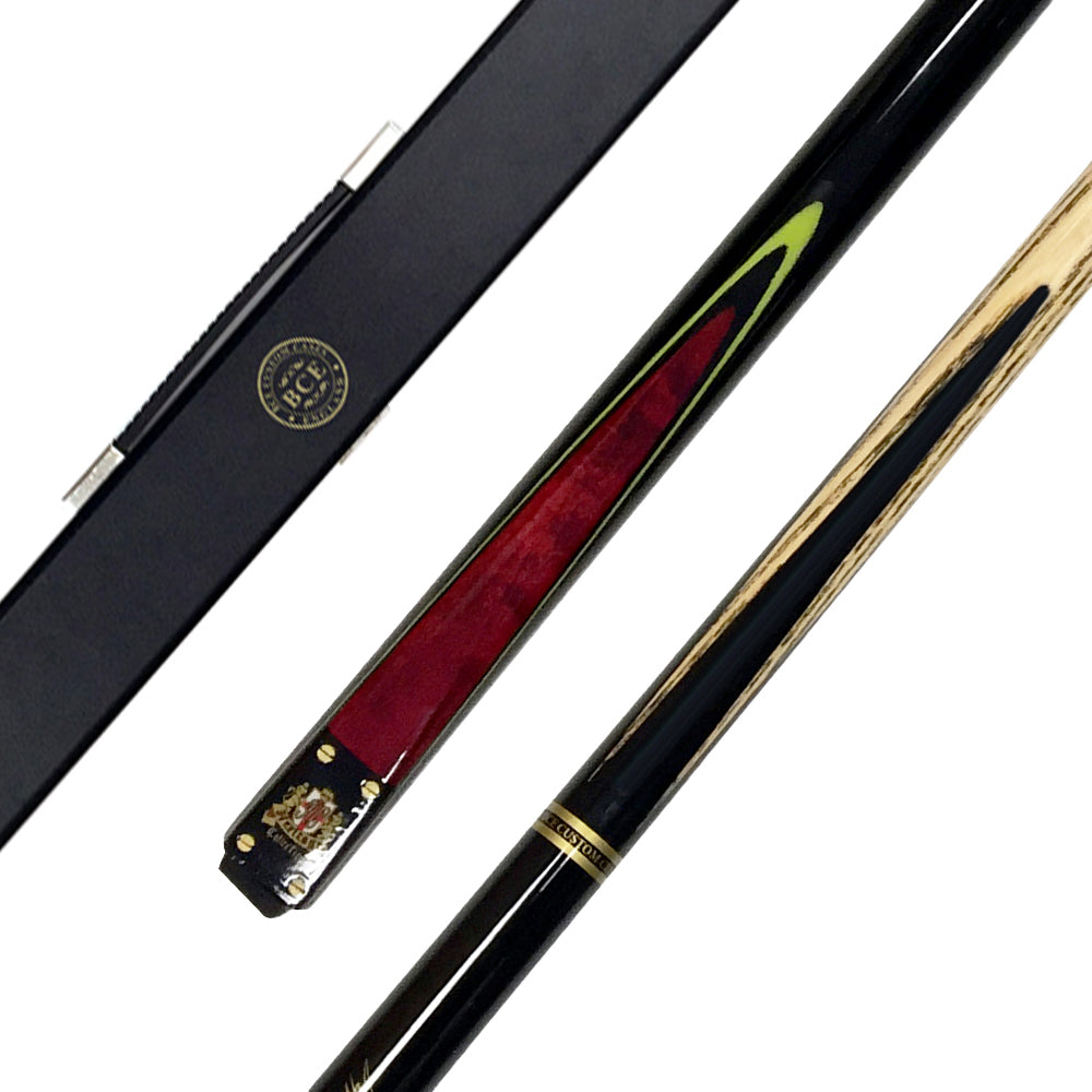 BCE Heritage 2 Piece Ash Snooker/Pool Cue - 1/2 Cut - 9.5mm Tip