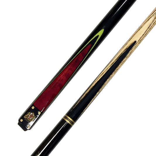 BCE Heritage 2 Piece Ash Snooker/Pool Cue - 1/2 Cut - 9.5mm Tip