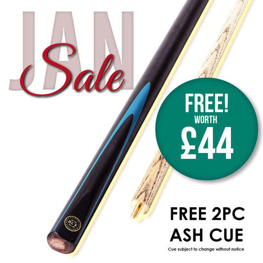 BCE 7ft Black Cat American Pool Table - Black/Wood Effect with Blue Cloth - Fixed Leg - Ball Return System