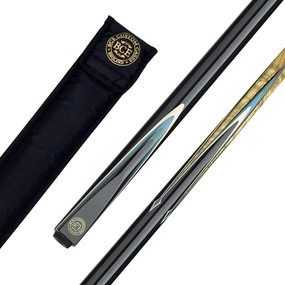 BCE 2 Piece Snooker/Pool Cue - 1/2 Cut - 9.5mm Tip