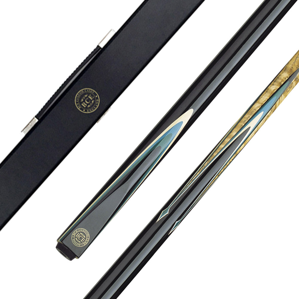 BCE 2 Piece Snooker/Pool Cue - 1/2 Cut - 9.5mm Tip