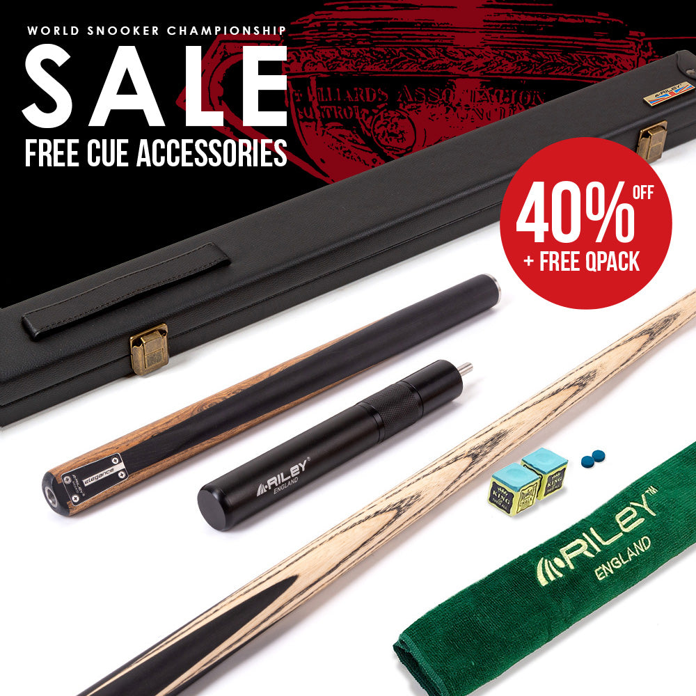 Riley Elegance - 3 Piece Snooker Cue - 3/4 Cut Cue - Layered Ebonised Black Wood Butt - 9.5mm Laminated Tip - 145cm - Black/ Natural Golden Sandal Wood Side Splicing